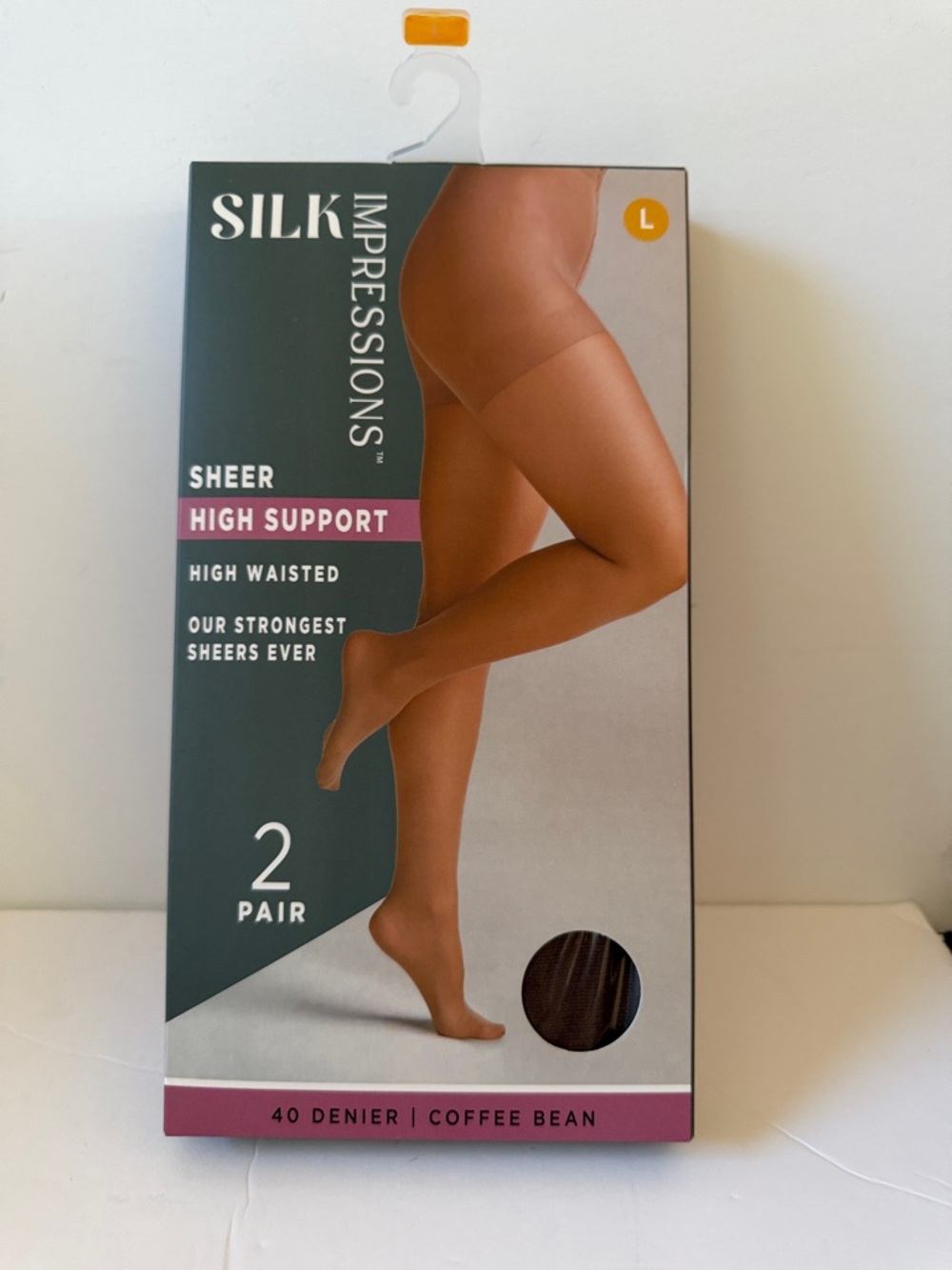 New Silk Impressions 2 Pair Sheer High Waisted Hosiery
